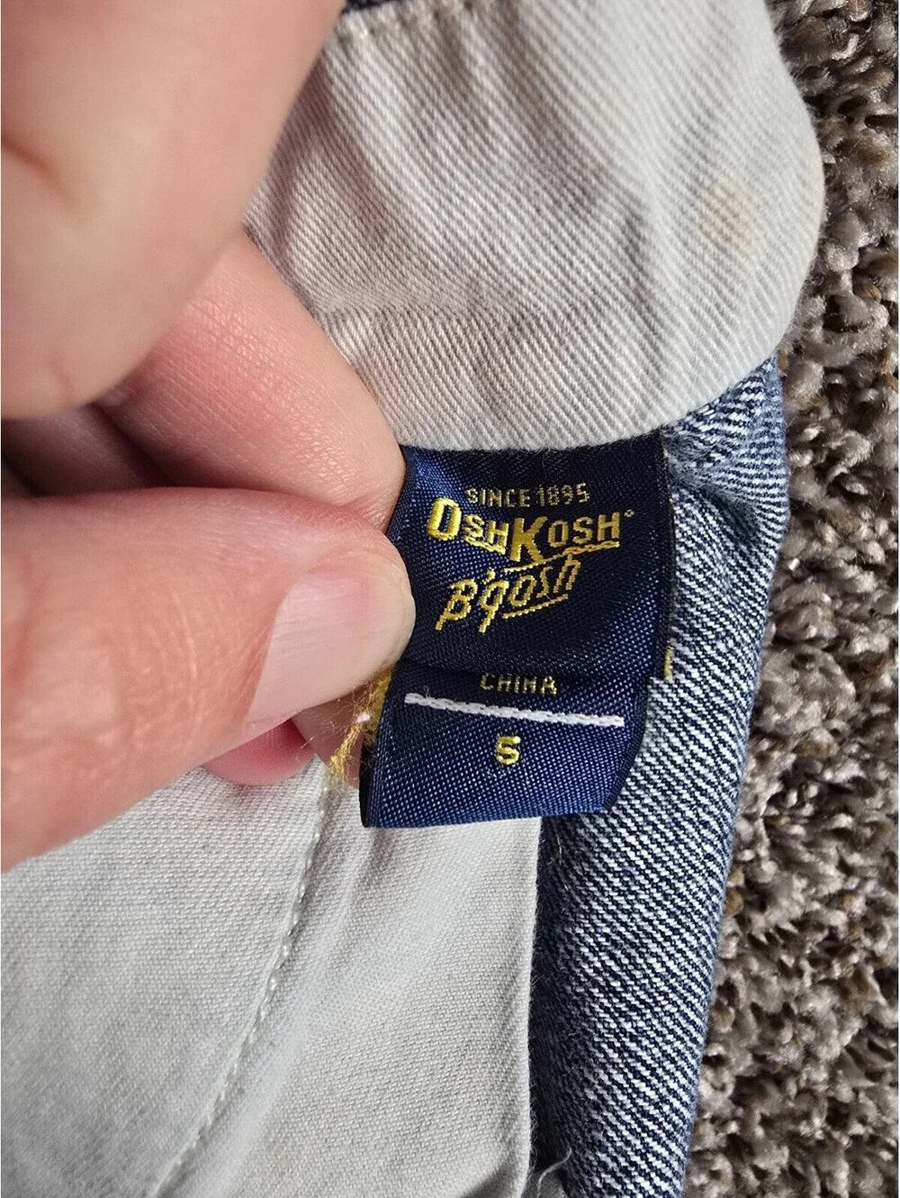 vintage OshKosh B'Gosh denim Vestbak jumper dress Girls Sz 5 Blue Jean